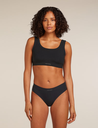 Women's Merino Rib Lotus Bra Black