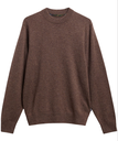 Barbour Pure Cashmere Sweater Heren Major Brown