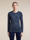 Women Merino 200 Oasis LS Crewe Bloom AOP Midnight Navy/Dawn/Aop