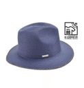 Paper Braid Fedora With Contrast Edge 55008-0 Swallow Blue/Black