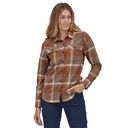 Women's L/S Organic Cotton MW Fjord Flannel Shirt Comstock/Dusky Brown